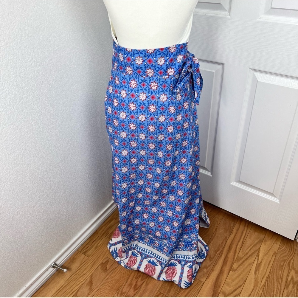 Tuckernuck floral Halfter wrap maxi dress size M - Picture 7 of 9